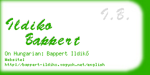 ildiko bappert business card